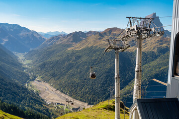cable car in Artouste in the french Pyrenees