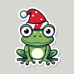 Obraz premium Weihnachten mit Tieren, Sticker, generated image