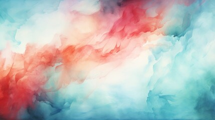 Fototapeta na wymiar urquoise red, teal, mint, blue, and white abstract watercolor High art background.