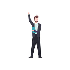 set of cool men's poses in suits person