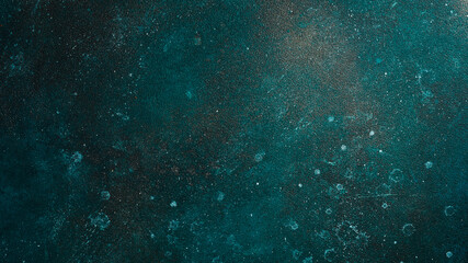 Beautiful Abstract Grunge Decorative Turquoise Dark Wall Background. Art Rough Stylized Texture Web...