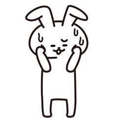 色加工ok　うさぎ素材No.195 怯え