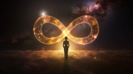Unlocking Your Infinite Potential: Human Form Radiating Cosmic Light and Universal Wisdom, Awakening the Superpower Within: Radiating Cosmic Consciousness for Self-Discovery