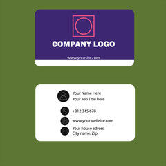White rounded rectangle business card