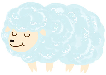   sheep  CUTE  cartoon hand drawn animal