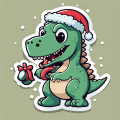 Weihnachten mit Tieren, sticker, generated image