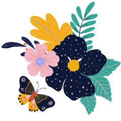 Flower and insect animal png