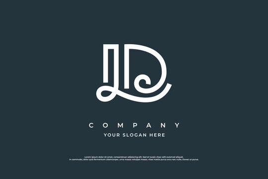 Initial Letter LD Logo Design Vector