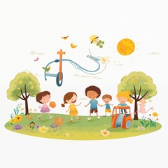Children Playing in a Park
