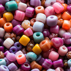 Colorful beads variation repeat pattern
