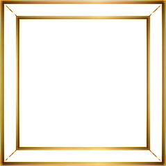 Golden thin square frame. Perfect design for headline, logo and sale banner