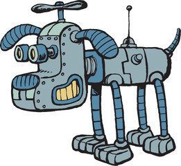 smart robot dog ready for action