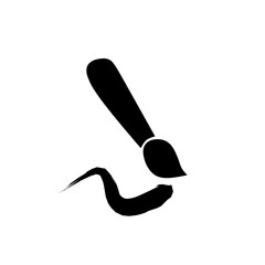 Paint brush drawing stroke icon vector art symbol