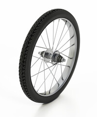 Bike tire isolated on white background. 3D illustration