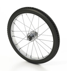 Bike tire isolated on white background. 3D illustration