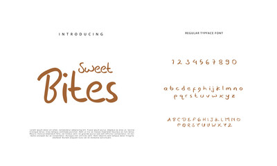 Handwritten Script font. Hand drawn brush style modern calligraphy cursive typeface. Hand Lettering and Custom Typography alphabet for Designs: Logo, Greeting Cards, Poster. Vector Brush type set.
