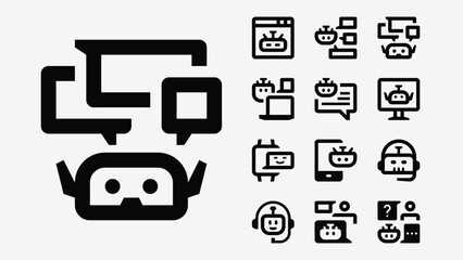 Chatbot Outline Icons