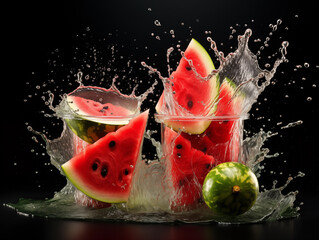 Smoothly watermelon and watermelon