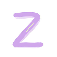 purple letter Z
