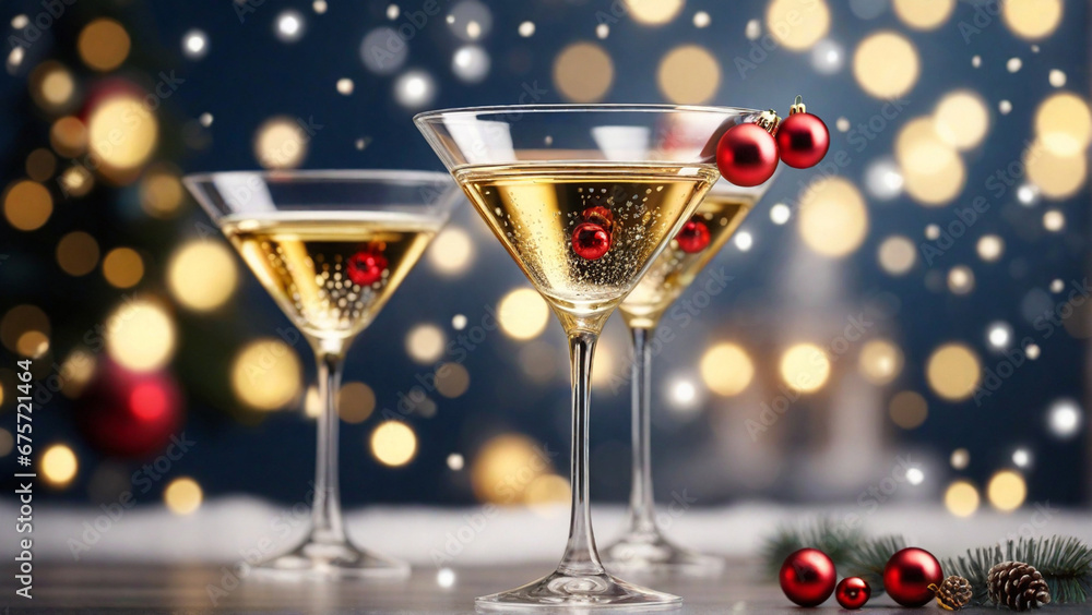 Canvas Prints christmas martini cocktail