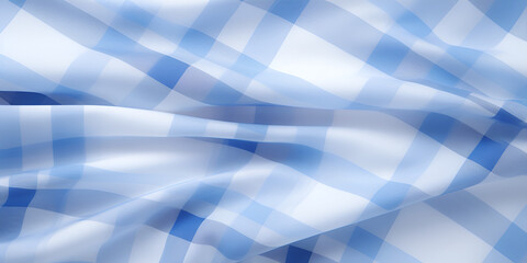 Soft blue and white plaid textured fabric background