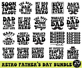 Fototapeta premium Retro Father SVG Bundle