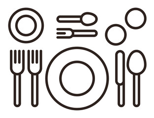 Place setting. Table setting. Restaurant icon