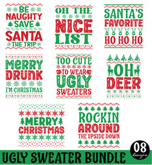 Ugly sweater Christmas SVG Bundle