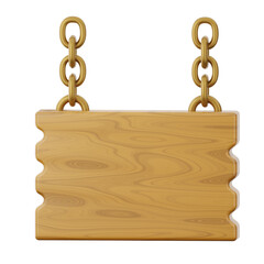 3D Hanging Chain Wooden Board