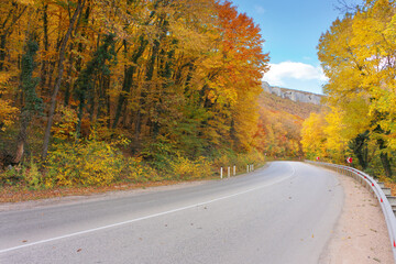 Obraz premium Autumn road in mountain.