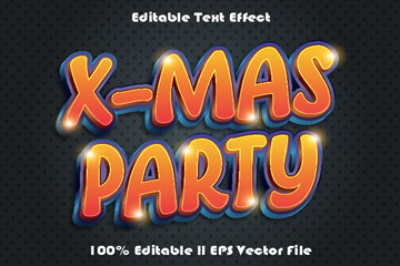 X-Mas Party Editable Text Effect