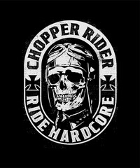 Chopper rider ride hardcore vintage vector t-shirt design