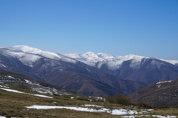 Fototapeta na wymiar swiss mountains in the winter