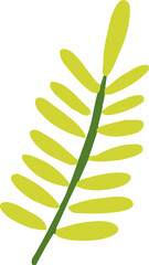 Hand-Drawn Green Leaves Nature Plant