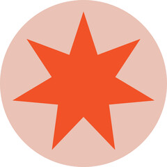 Abstract Christmas Ornament. Flat Geometric Xmas Decoration Icon. New Year Vector Illustration.