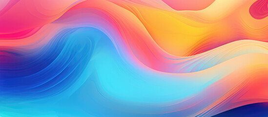 Obraz premium Colorful wavy background and beautiful smooth lines wity copy space