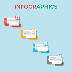 Infographic design template for business with 4 options