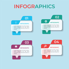 modern infographic design template for business with 4 options

