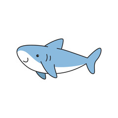 Fototapeta premium Shark icon. Sea life ecosystem fauna and ocean theme. Isolated design. Vector illustration