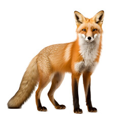 Fototapeta premium red fox isolated on transparent background, PNG