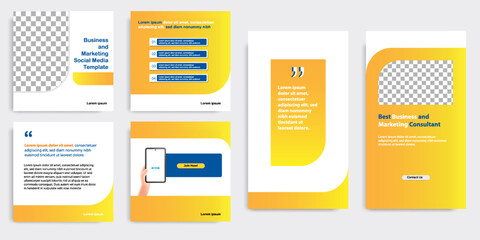 Social media carousel post banner layout in gradient yellow color background. For tips podcast, motivation, self-development, product, ads, influencer, microblog, sharing knowledge template