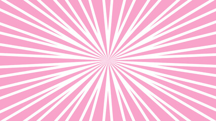 Pink and white sunburst background