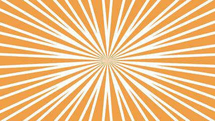 Obraz premium Orange and white sunburst background