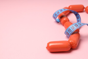 Mini sausage, concept of tasty meat food