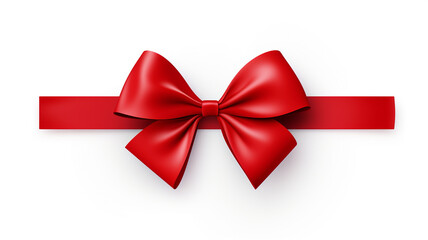 red ribbon isolated on white background