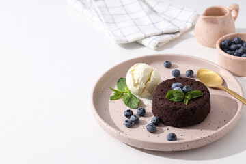 Chocolate fondant, concept of delicious sweet food