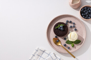 Chocolate fondant, concept of delicious sweet food