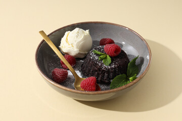 Chocolate fondant, concept of delicious sweet food