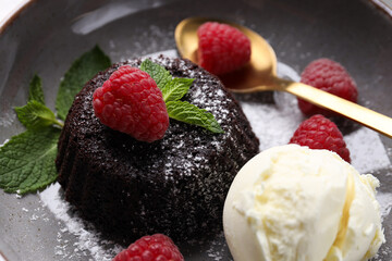 Chocolate fondant, concept of delicious sweet food