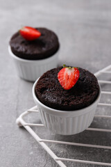 Chocolate fondant, concept of delicious sweet food